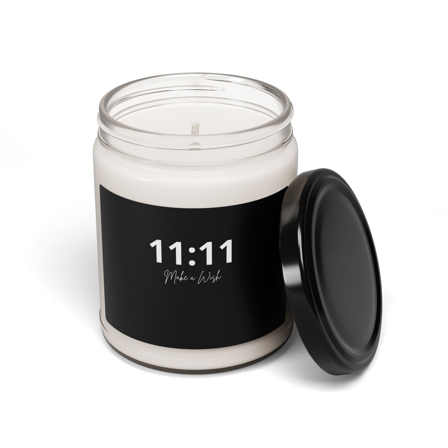 Black | Scented Soy Candle | 11:11 Make A Wish | Relaxing Gift | Home Decor | Meditation | Aromatherapy | Birthday | Mindfulness