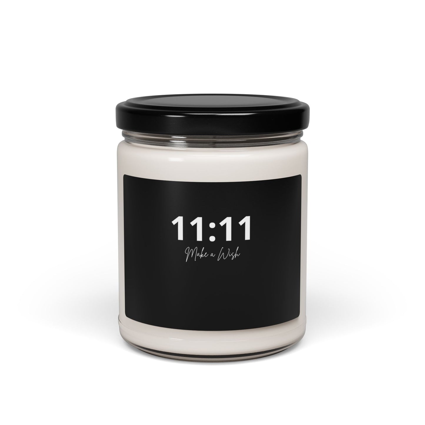 Black | Scented Soy Candle | 11:11 Make A Wish | Relaxing Gift | Home Decor | Meditation | Aromatherapy | Birthday | Mindfulness